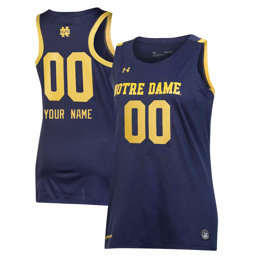 Custom Notre Dame Fighting Irish Name And Number College Basketball Jerseys Stitched-Alternate Navy - Click Image to Close